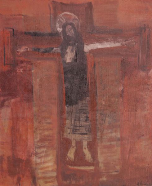 Cristo-in-croce---2013---tecnica-mista-su-tela---cm-60x50
