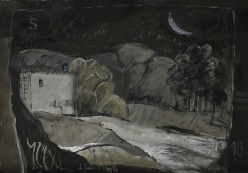 Notturno-in-Brianza---2018---tecnica-mista-su-carta---cm-70x100